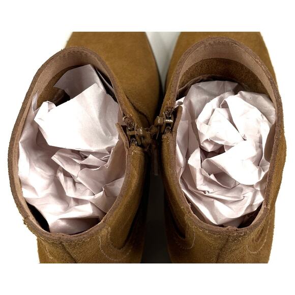 Cole Haan Naia Womens Brown Suede Booties Ankle Boots Size7B W32260 New - Picture 8 of 11